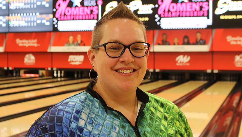 Megan Enright at the 2023 USBC Women's Championships Megan Enright at the 2023 USBC Women's Championships